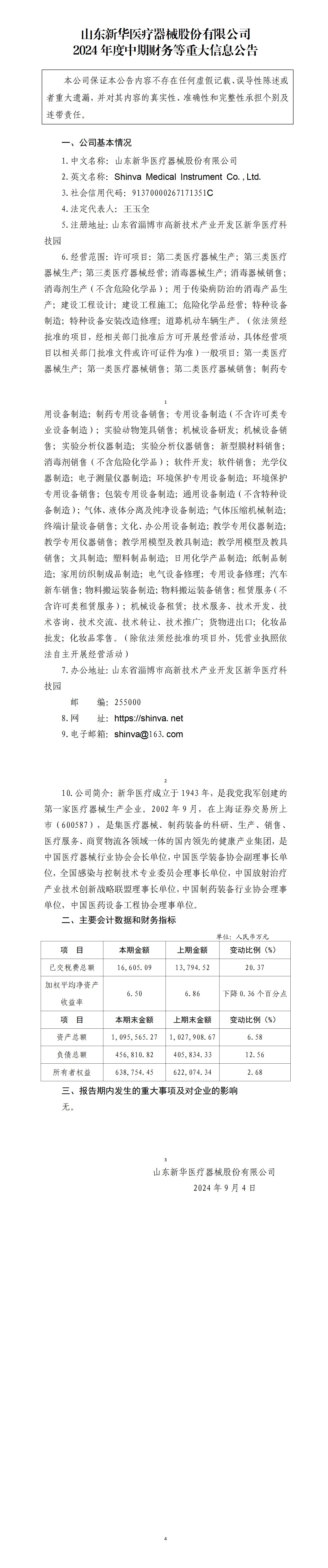 山东尊龙凯时(中国区)人生就是搏!器械股份有限公司2024年度中期财务等重大信息公告_01.jpg